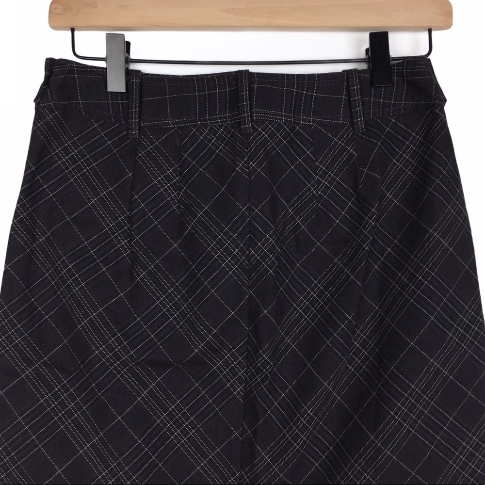 ANN TAYLOR Pencil Skirt Plaid Petite Buttons Dark Academia Schoolgirl Size 00P - Picture 4 of 8